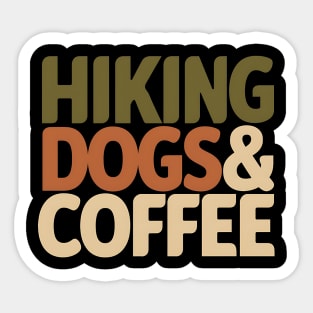 Hiking Dogs and Coffee Sticker